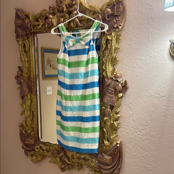Lilly Pulitzer silk blend Striped Sleeveless Dress with bow detail - Picture 1 of 6